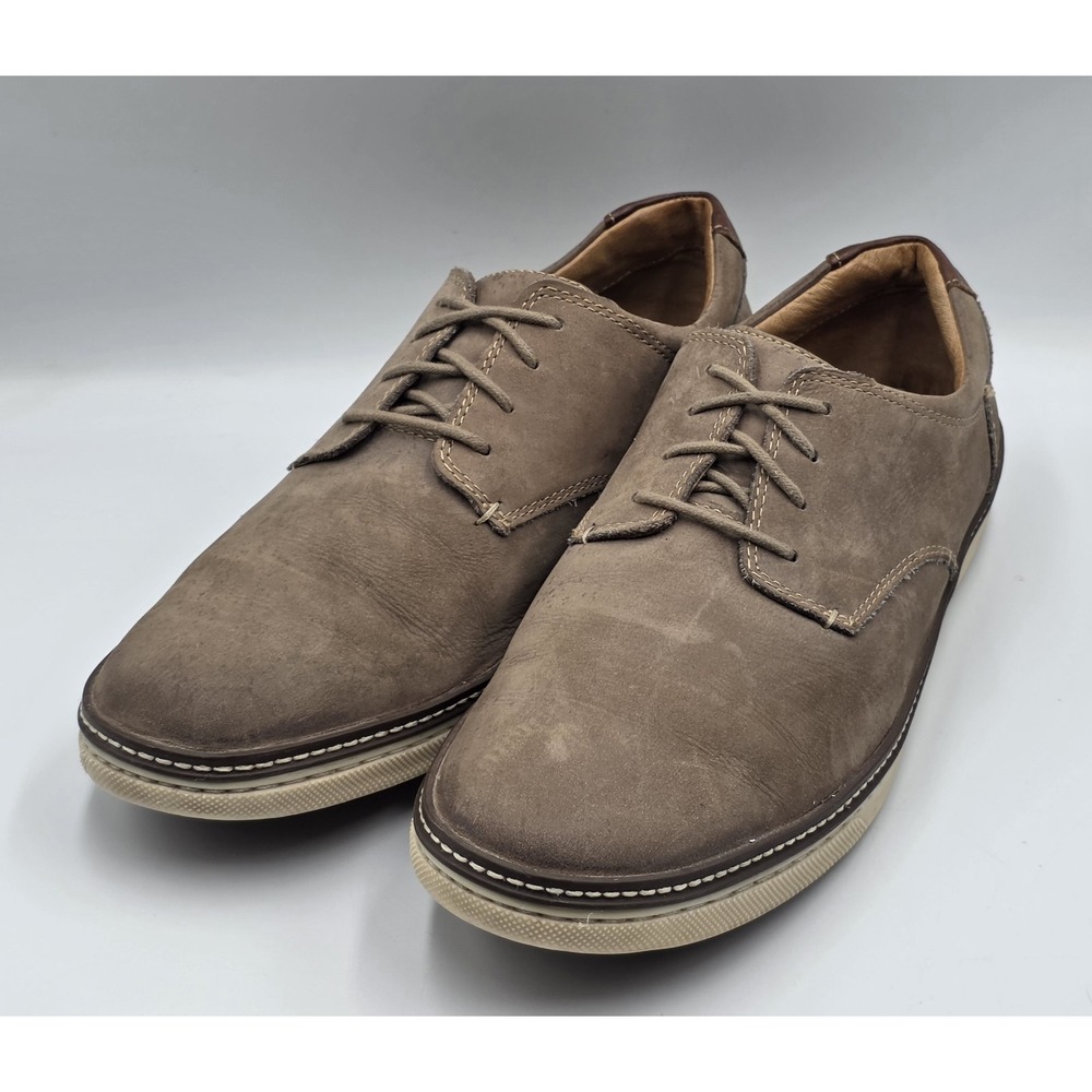 Johnston & Murphy Shoes Mens 12 M Oxford Dress Casual 25-8358 Brown Sheep Skin - Picture 2 of 12